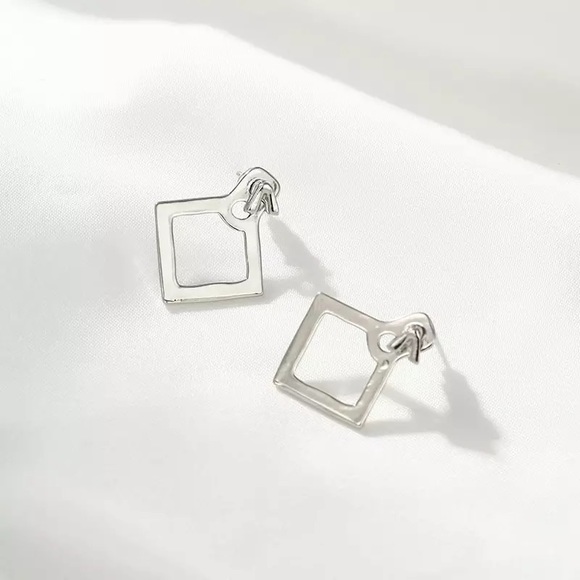 Earrings, 🎁Special Deal 🎁Geometric Ear Jackets, Square Ear Jackets, - Picture 6 of 6